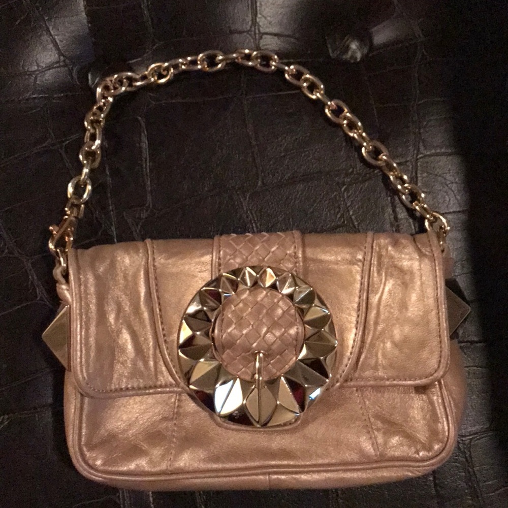 Gold clutch purse