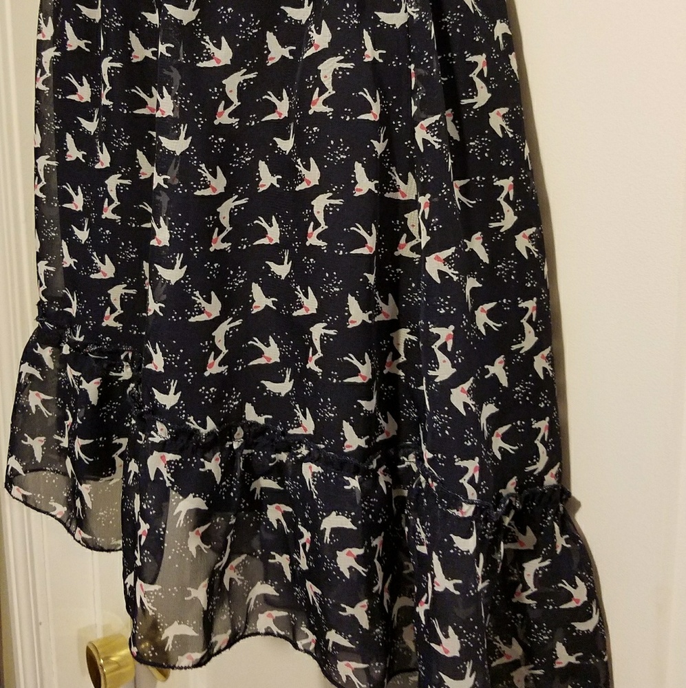 Wet Seal Bird Print Skirt