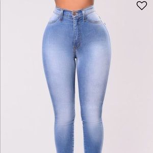 Light washed high waisted Fashionnova jeans