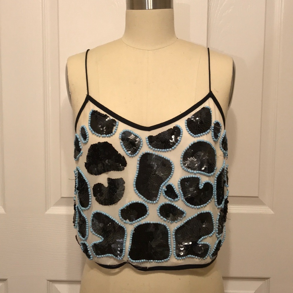 Topshop Embellished Tank Top