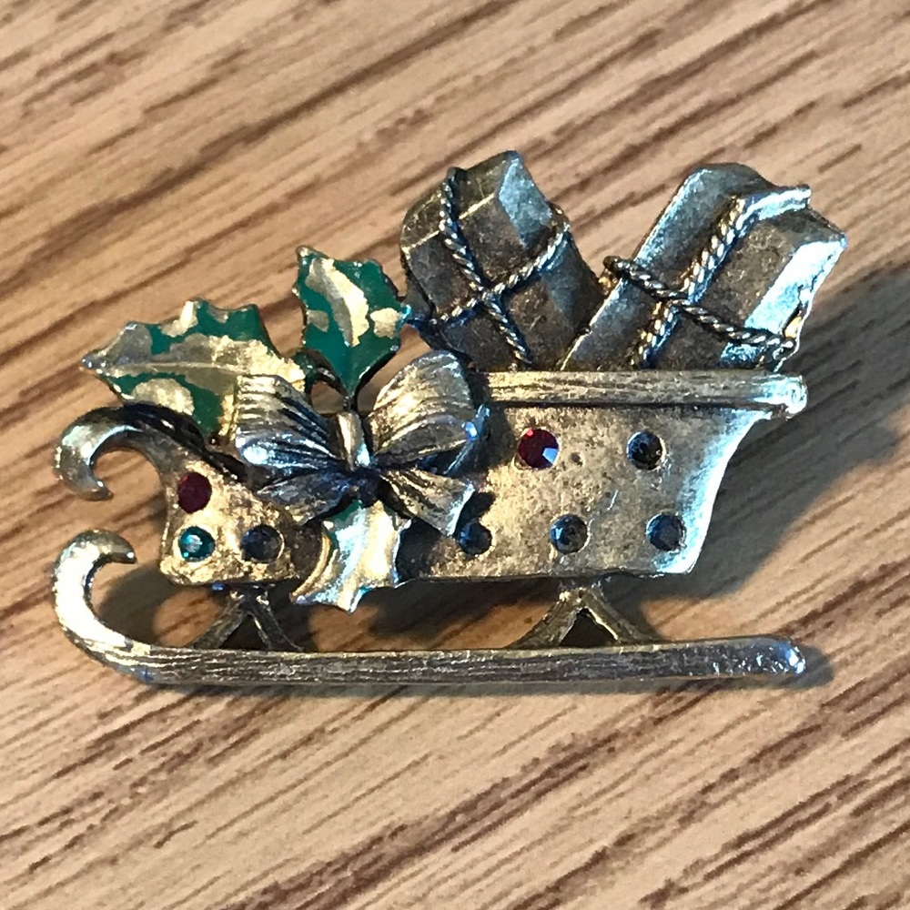 Christmas Sleigh Brooch