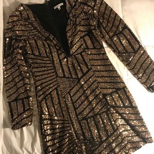 Glitter Gold Bodycon Dress