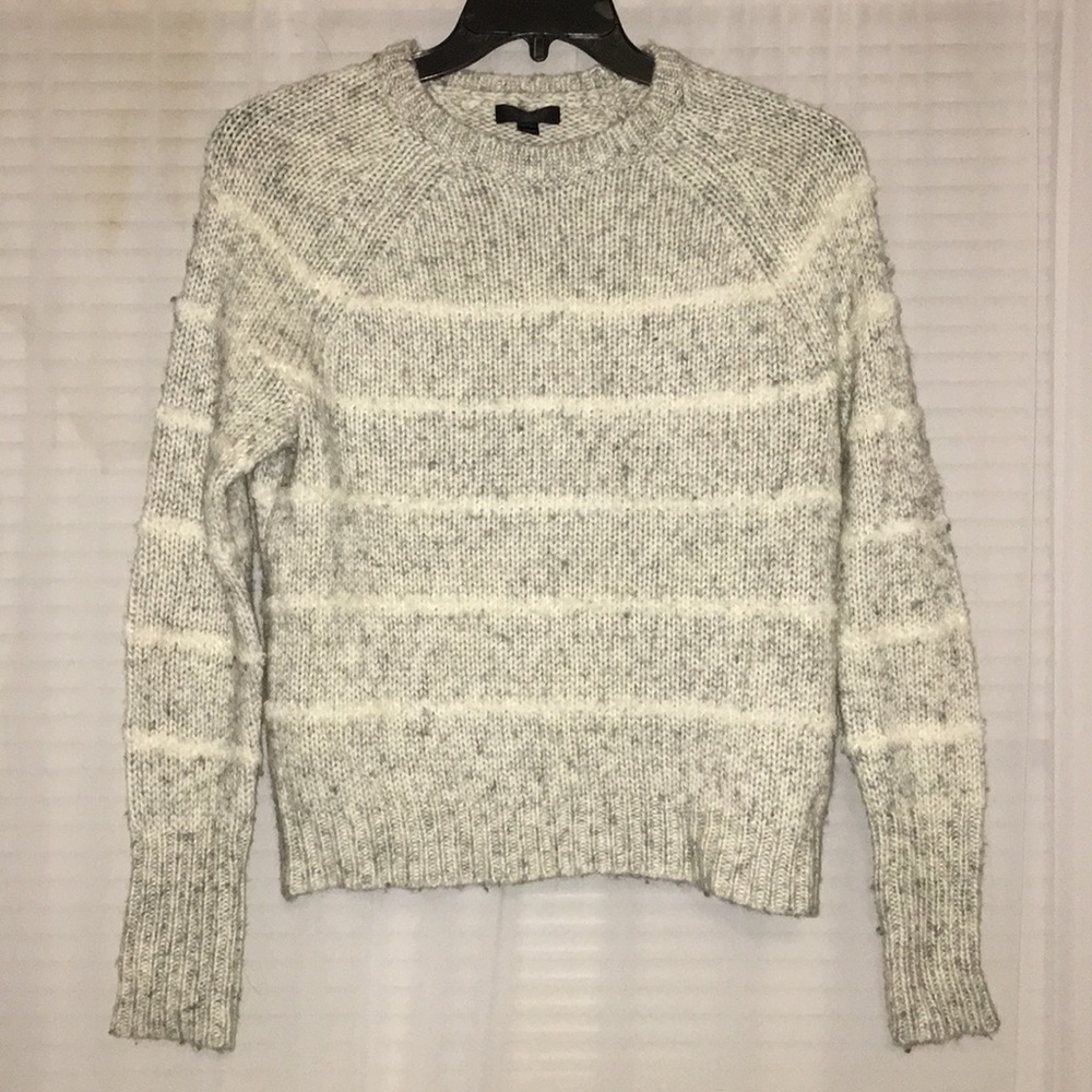 J.Crew Gray Mohair Fuzzy Gray Sweater