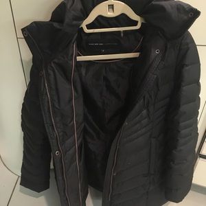 Andrew Marc Long hooded jacket (medium)