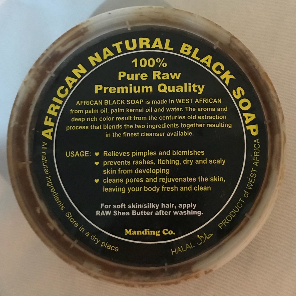 African Black Soap. 100% Natural.
