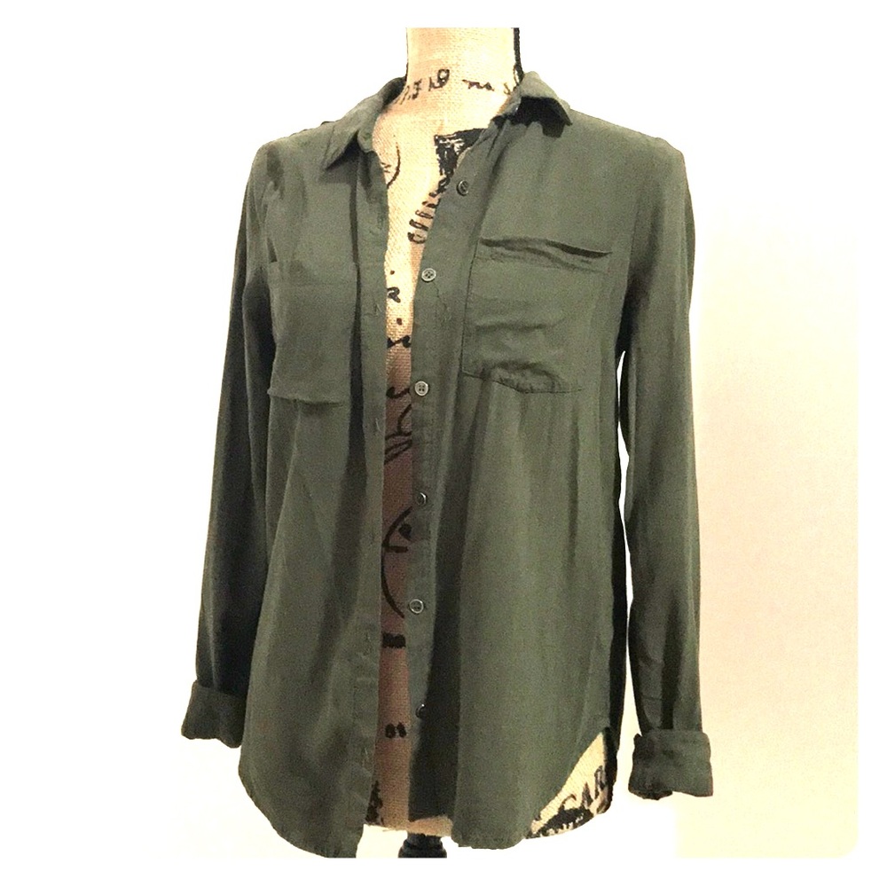 Olive Green Button up