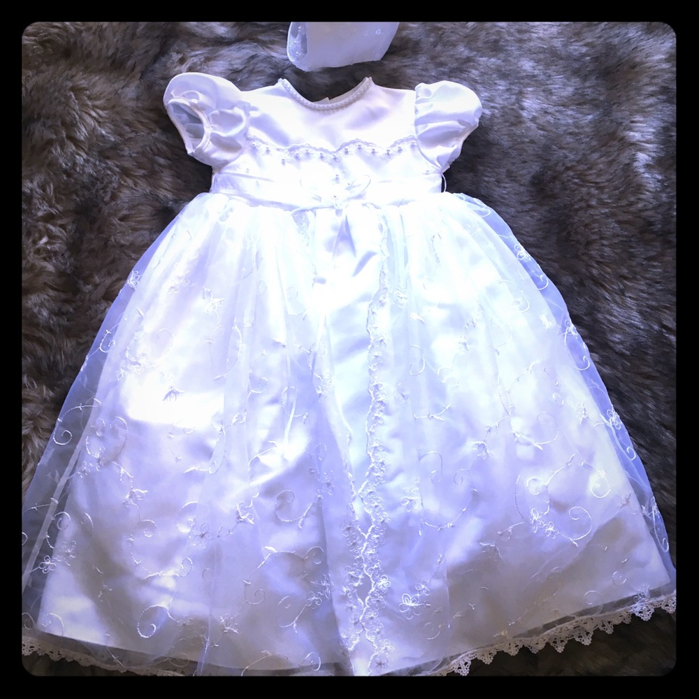 ‼️NFS‼️Baby Christening Dress, Bonnet, Onesie&Bib
