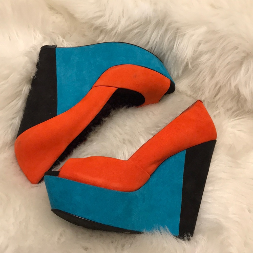 Jessica Simpson Tomato Red/Blue Wedge