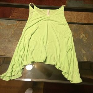 Lime green cute tank top