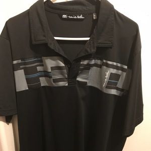 Black golf shirt