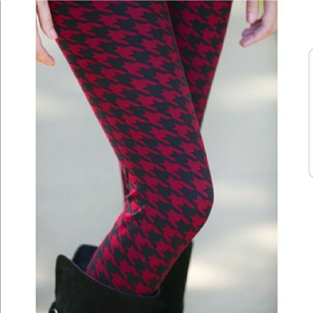 Last! Infinity Raine Houndstooth Print Leggings - Picture 3 of 5