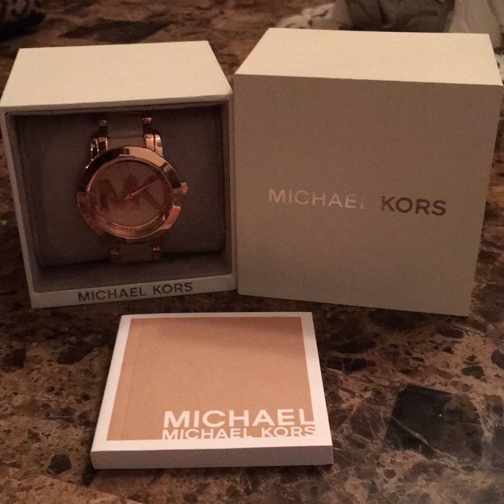 Brand New: Michael Kors Rose Gold & Pink Watch