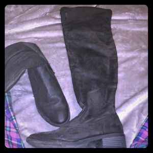 Black over the knee boots