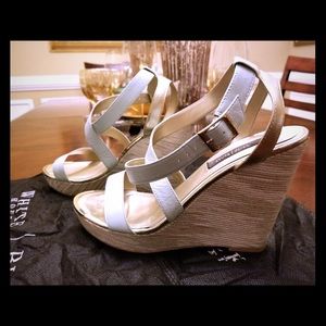 WHBM Mint Green & Gold Wedge