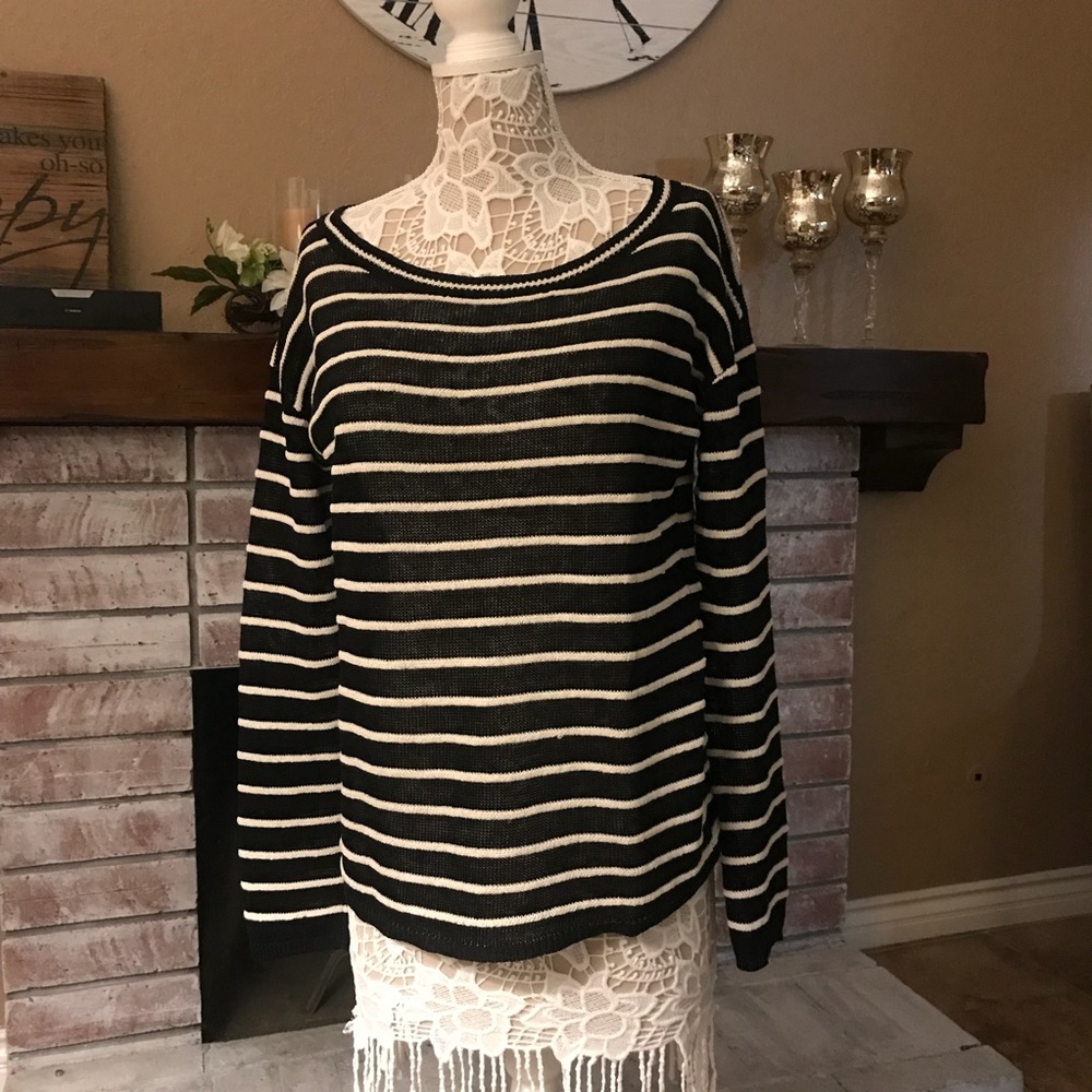 Alice + Olivia striped sweater sz L