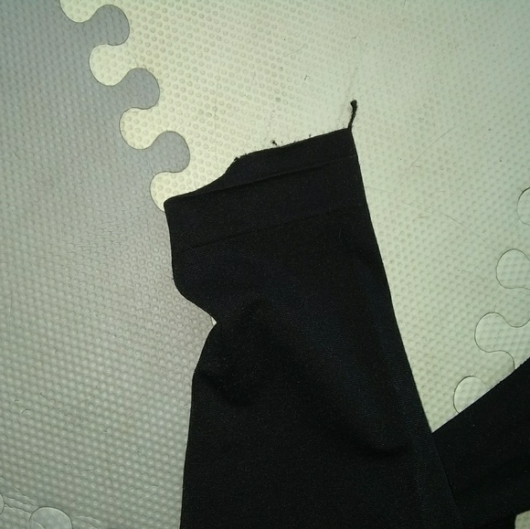 Tights/Stocking Material Full Length Black Legging - Picture 2 of 4