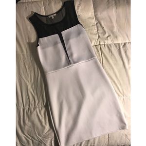 Black and White Mesh Body Con