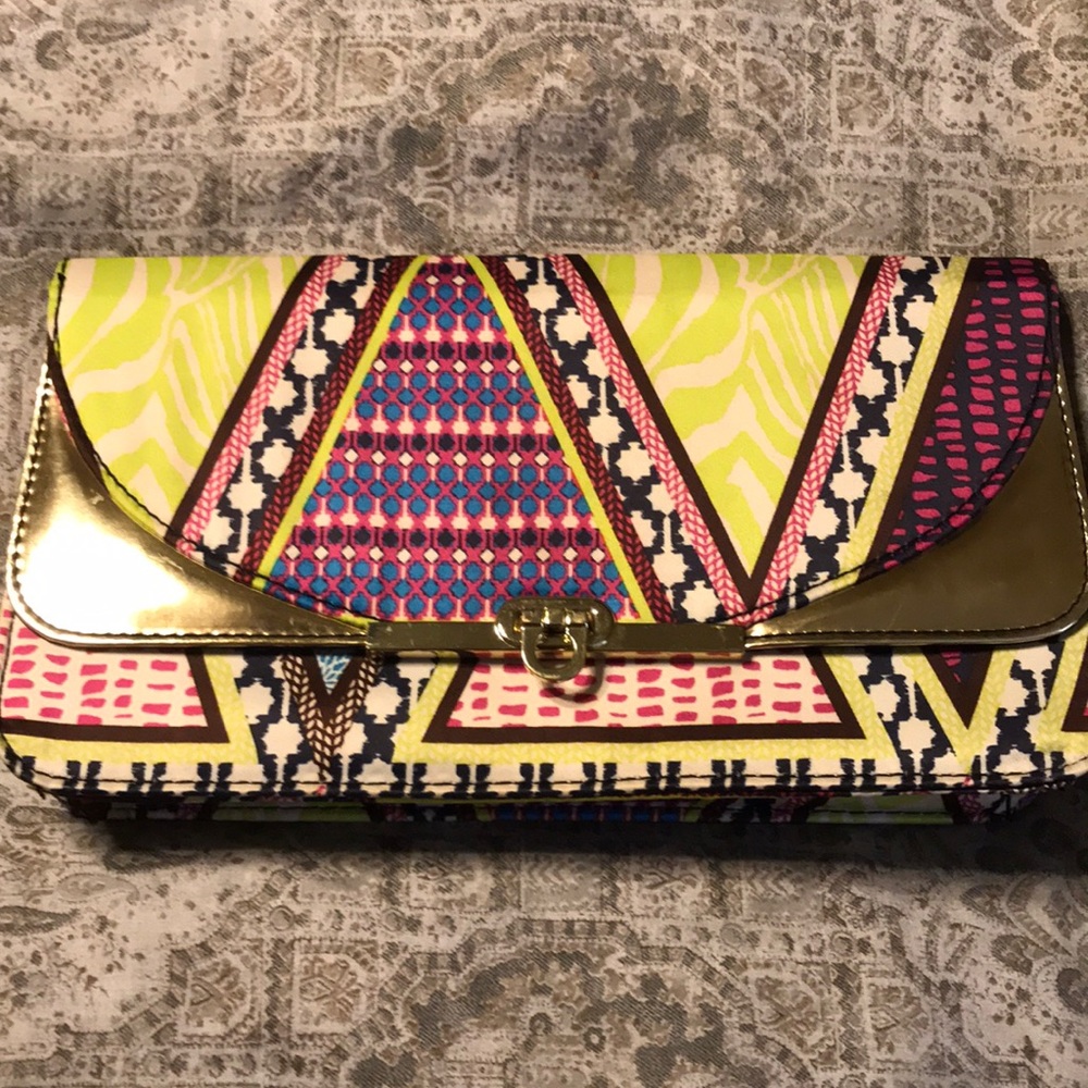 H&M Aztec print clutch