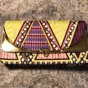 H&M Aztec print clutch