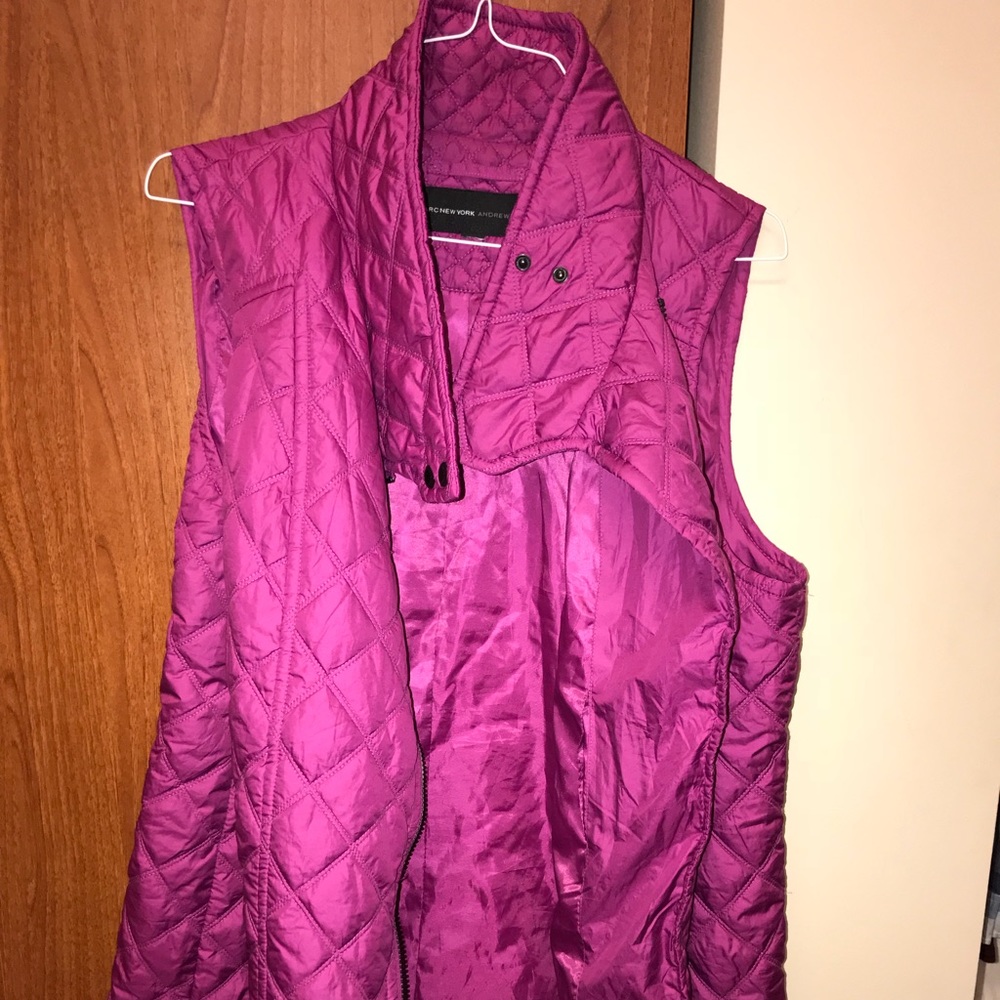 pink/purple puffy vest