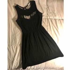 Black Skater Dress with Mesh
