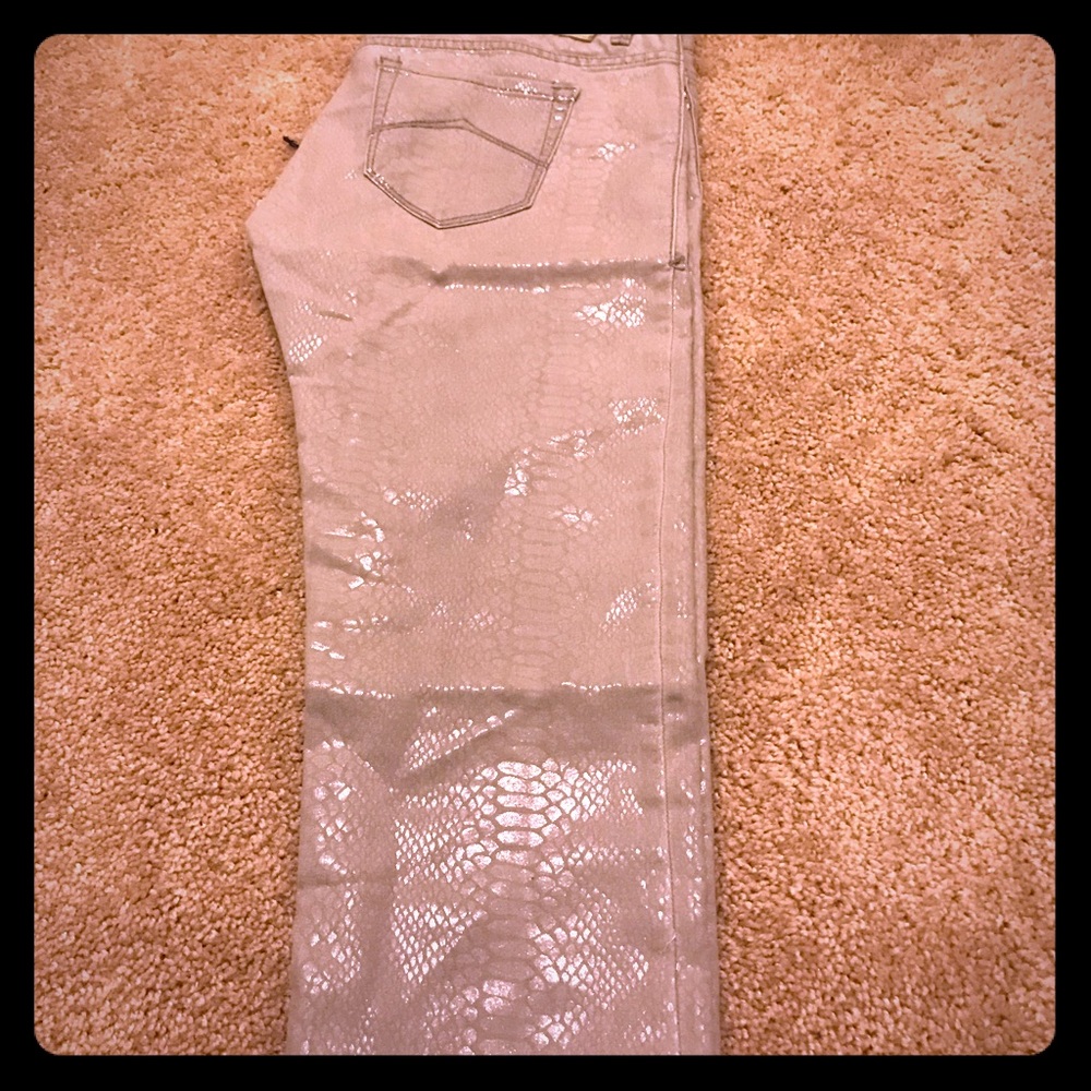 Armani exchange skinny snake skin jeans