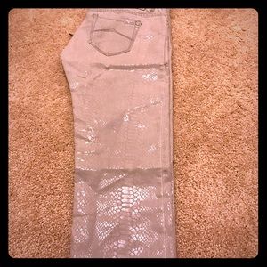 Armani exchange skinny snake skin jeans