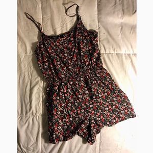 Spaghetti Strap Floral Romper