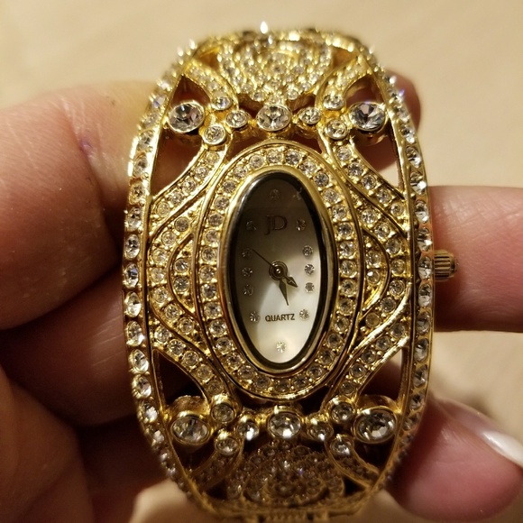 Jean Dousset ladies hinged bangle watch - Picture 1 of 5