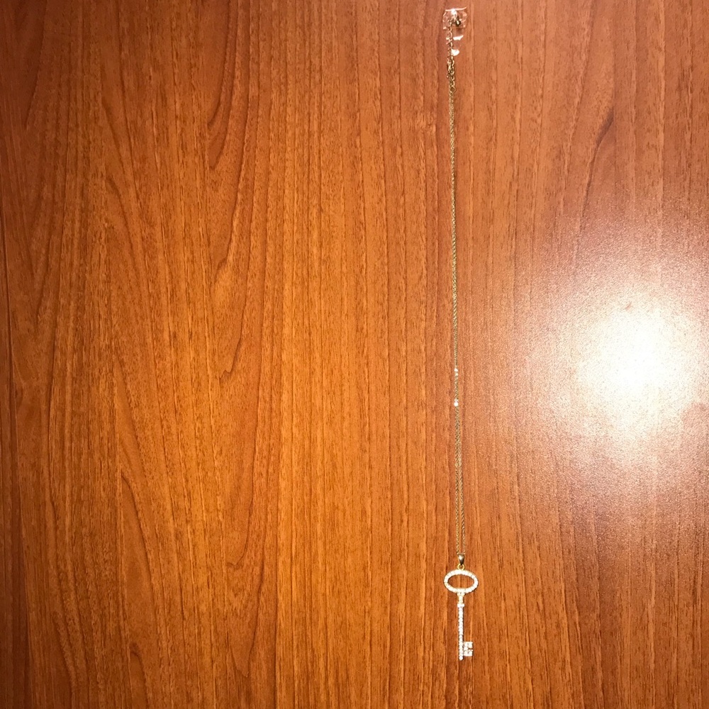golden jeweled key necklace