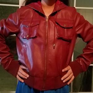 Active red short jacket