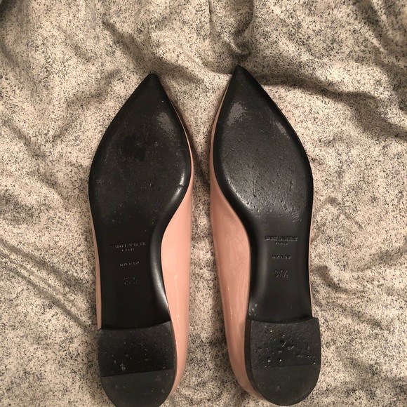 Saint Laurent Light Pink Pointy-Toed Ballet Flats - Picture 3 of 4