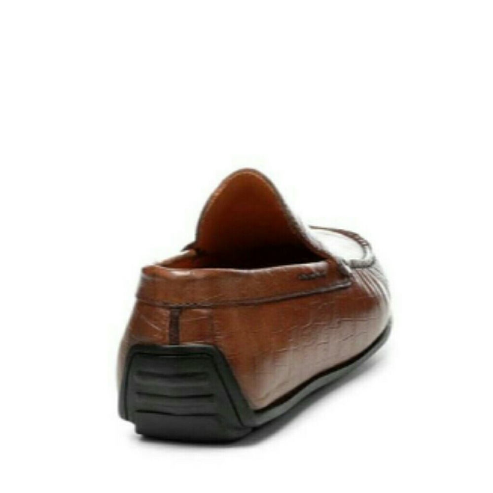 Donald J Pliner Brown Crocco Moccasins 9 NWT - Picture 4 of 8