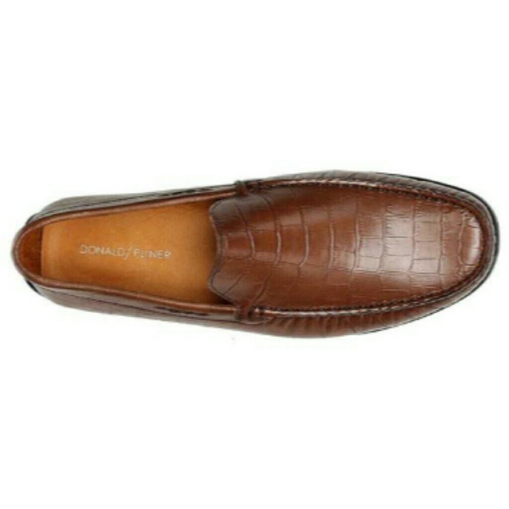 Donald J Pliner Brown Crocco Moccasins 9 NWT - Picture 5 of 8