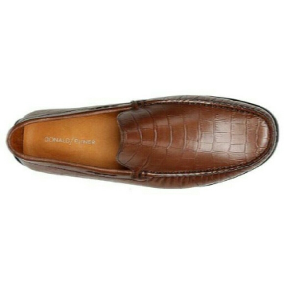 Donald J Pliner Brown Crocco Moccasins 9 NWT - Picture 5 of 8