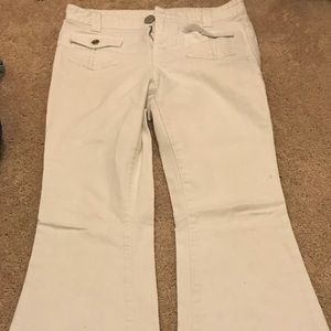 White jeans flare boot Armani exchange