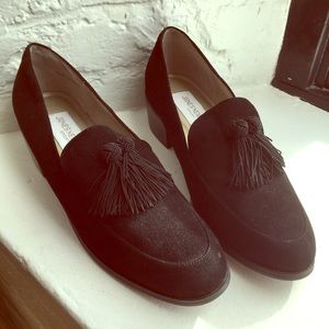 Jones New York Suede Double Tassel Loafers - Sz 10