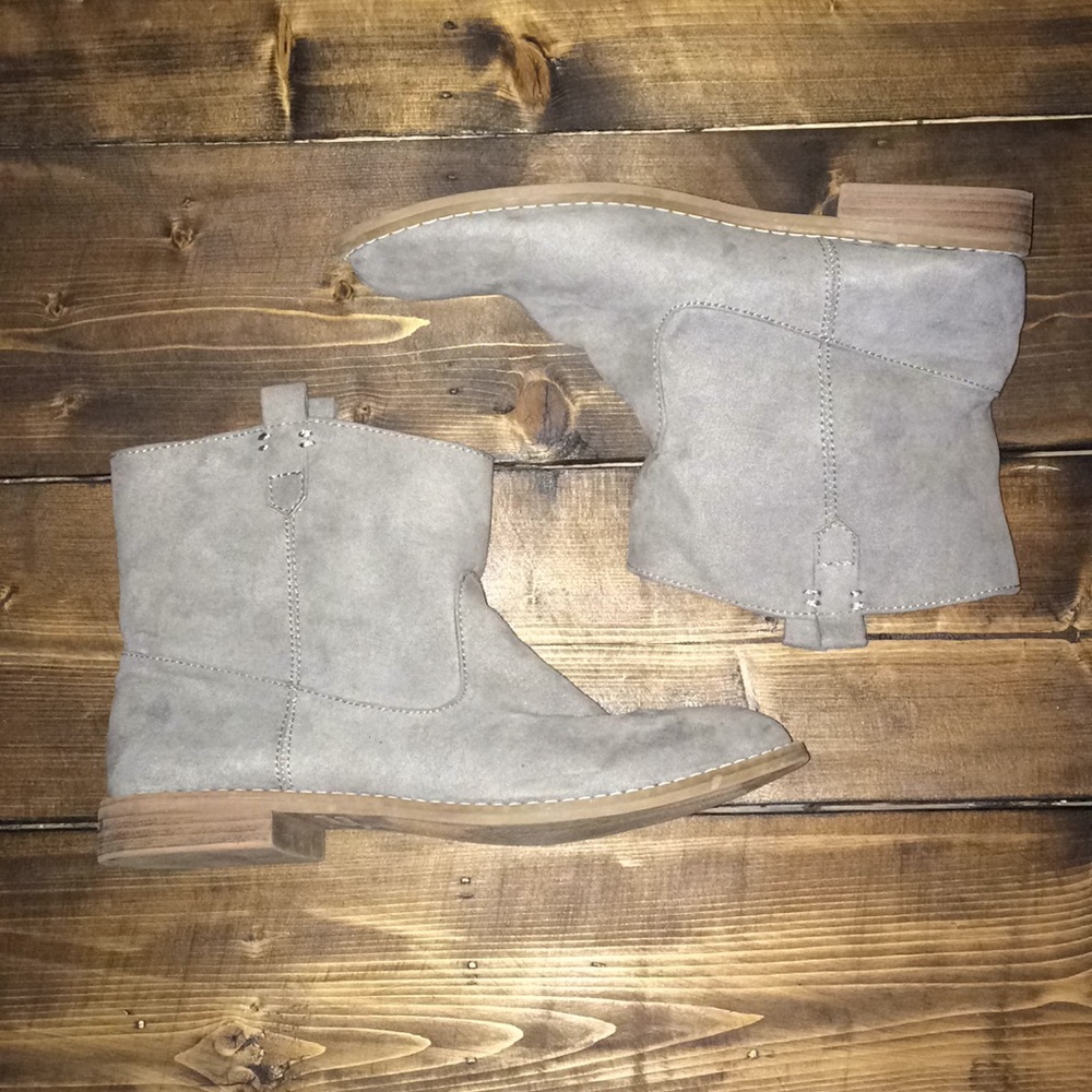 Gray Suede Boots