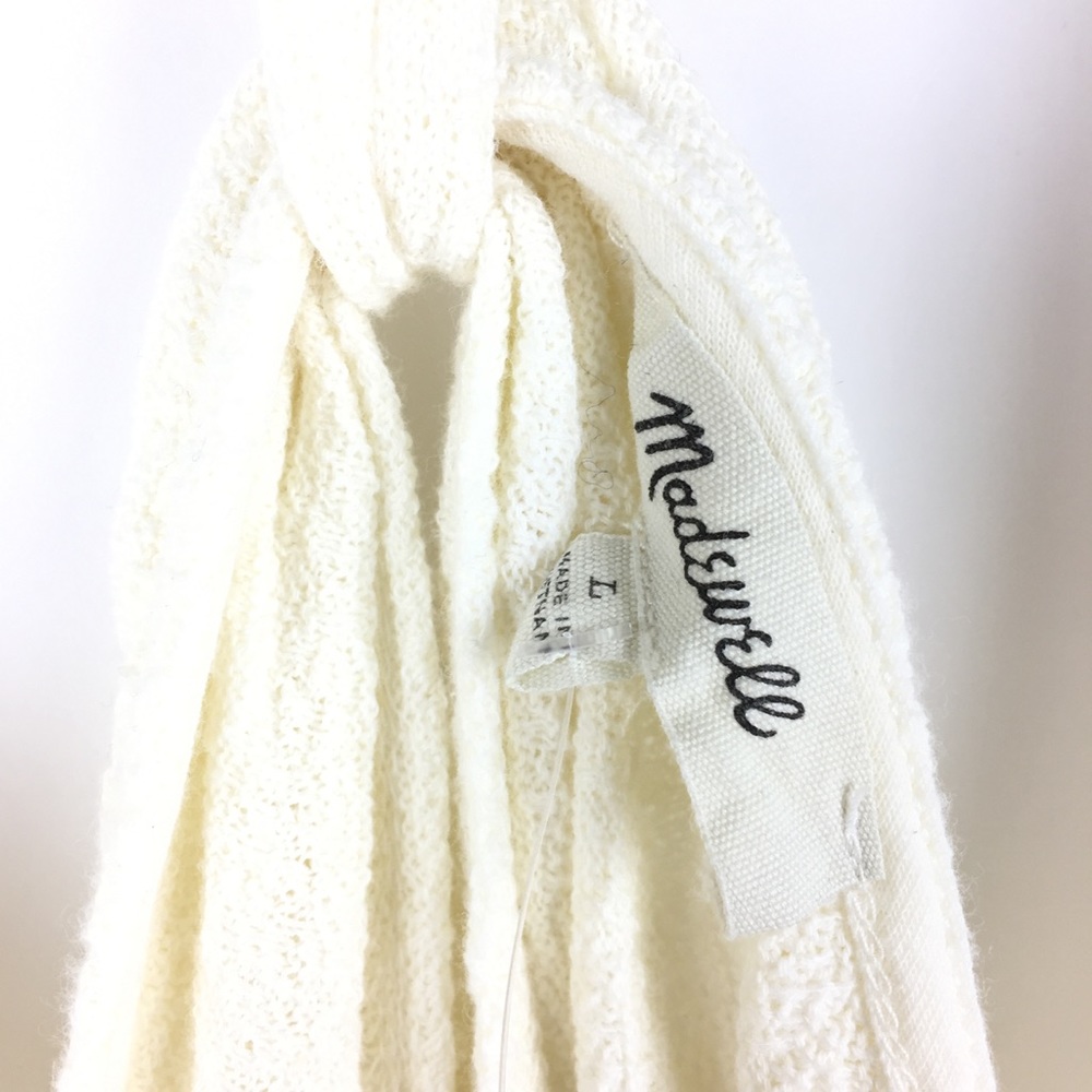 Madewell Racerback Knotted Back Tank Ivory L - Picture 3 of 4