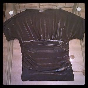 Sexy black shirt with silver stripes from Dillards