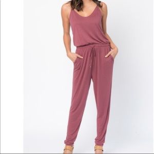 Wine colored jumpsuit / romper