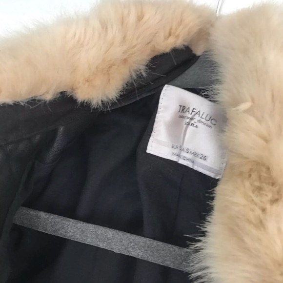 🎊24 hour price drop🎊Zara fur leather jacket - Picture 3 of 4