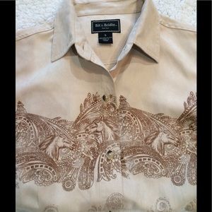 Bit & Bridle button up Western shirt!