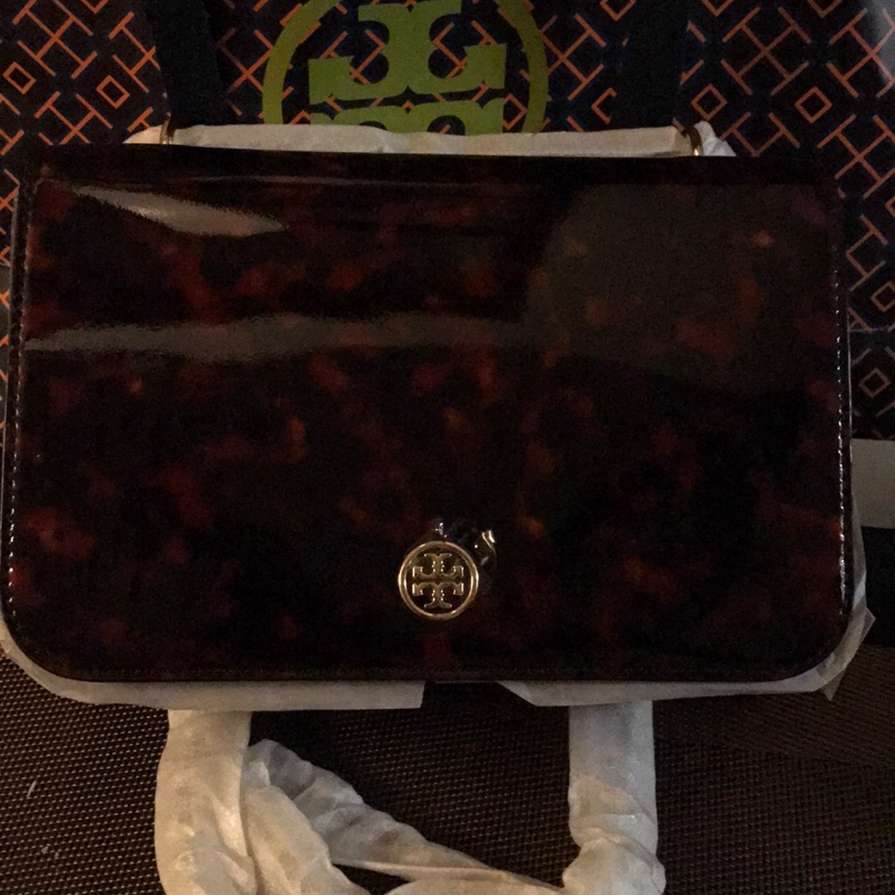Tory Burch Robinson Tortoise adj bag