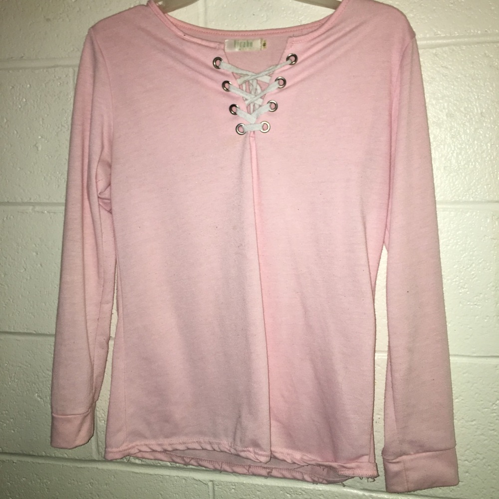 Lightweight pink long sleeve top