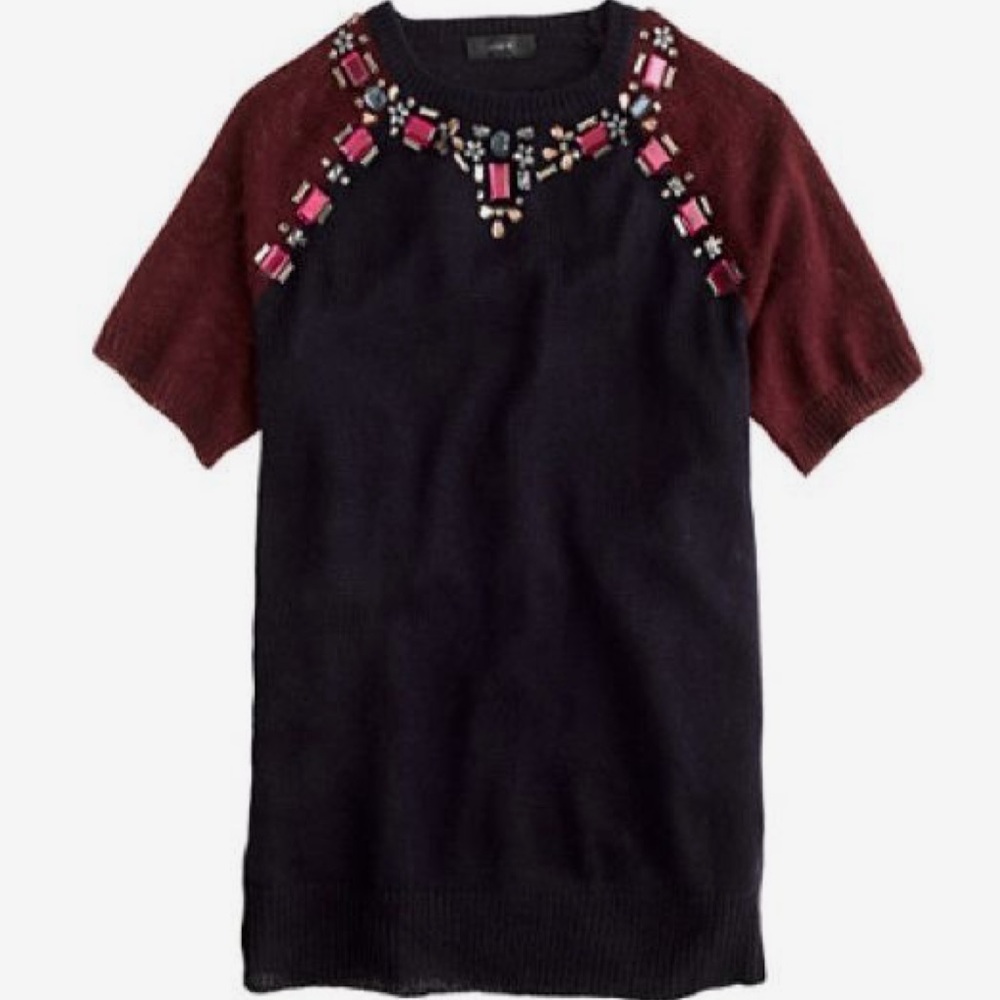 ✨ISO✨ J. CREW Jeweled Sweater Tee Size M/L
