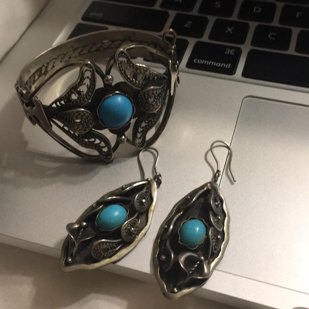 Earrings - bracelet sold separately but available