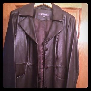 Women Leather Kenneth Cole Trench