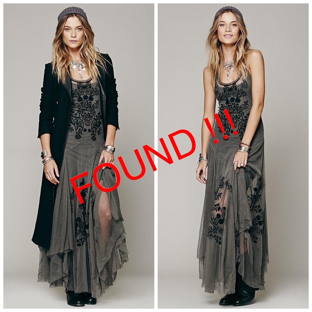 ISO Free People Darya Mesh Embroidered Maxi - Picture 1 of 2