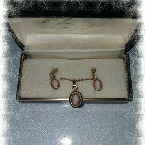 Cameo Necklace & Earring Set